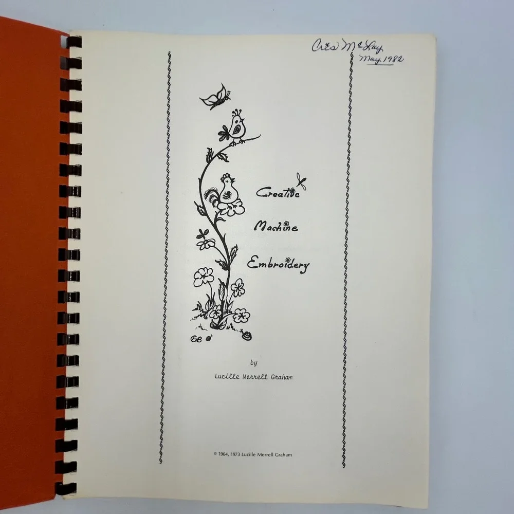 Lucille Merrell Graham Creative Machine Embroidery Books Vol 1-3 Transfer Sheets